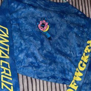 Odd Future x Santa Cruz Donut Hand Blue Tie Dye Cr
